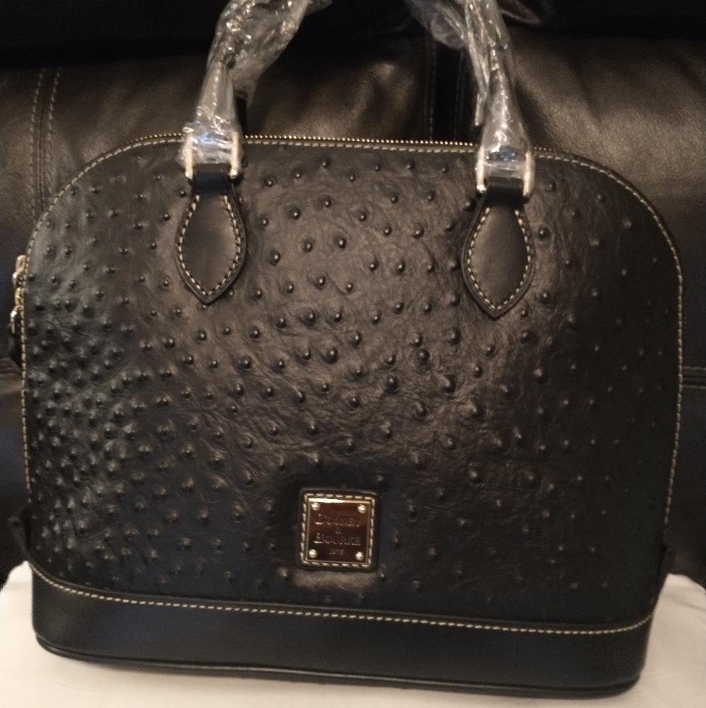 Dooney and Bourke Black Ostrich